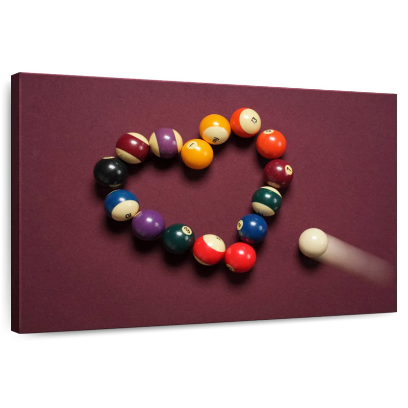 Boule de billard Senne Heart, H 8 po x l 12 po
