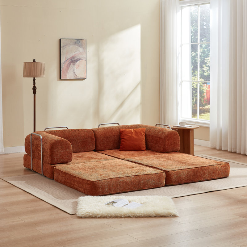 Upholstered Daybed, Orange