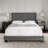 Diamond Linen Upholstered Platform Bed Frame with Adjustable Headboard - Boyd Sleep-227439985-227439986