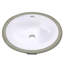 Glazed Bottom Small Undermount Ceramic Sink