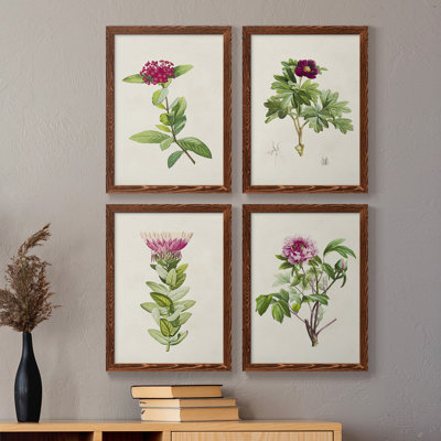 «Pretty Pink Botanicals II», toile encadrée de qualité supérieure - prête à être accrochée