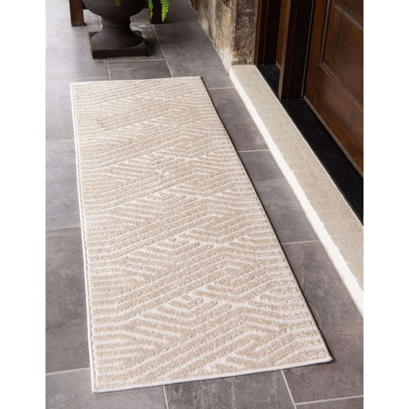 Tapis d'extérieur couleur Claudia Biscotti, Tapis de couloir 2 pi x 8 pi