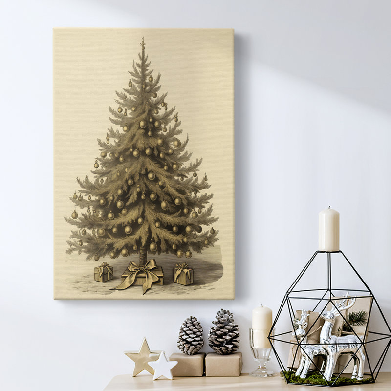 Art des Fêtes de Noël - Toile tendue avec châssis CDL XXXII, H 12 po x l 8 po