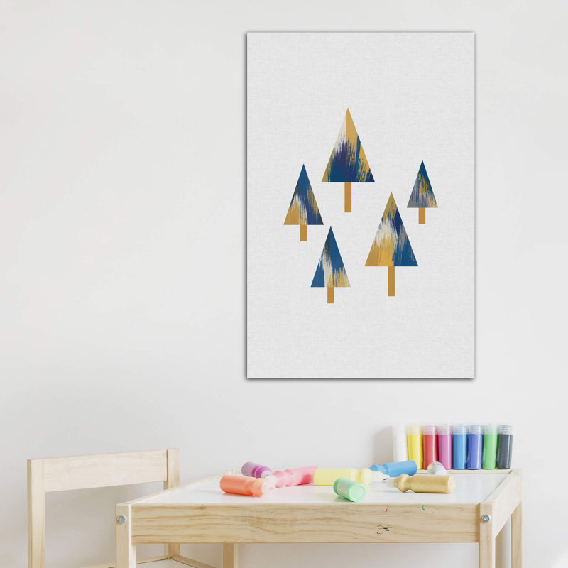 «Trees» par Orara - impression d'art graphique, Toile tendue, Pas de tapis, H 60 po x l 40po x P 1,5 po