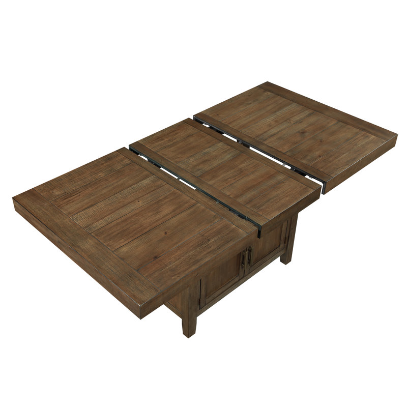 Ensemble de salle à manger Garland, 5 pièces: table, 4 chaises, Brun caramel / beige