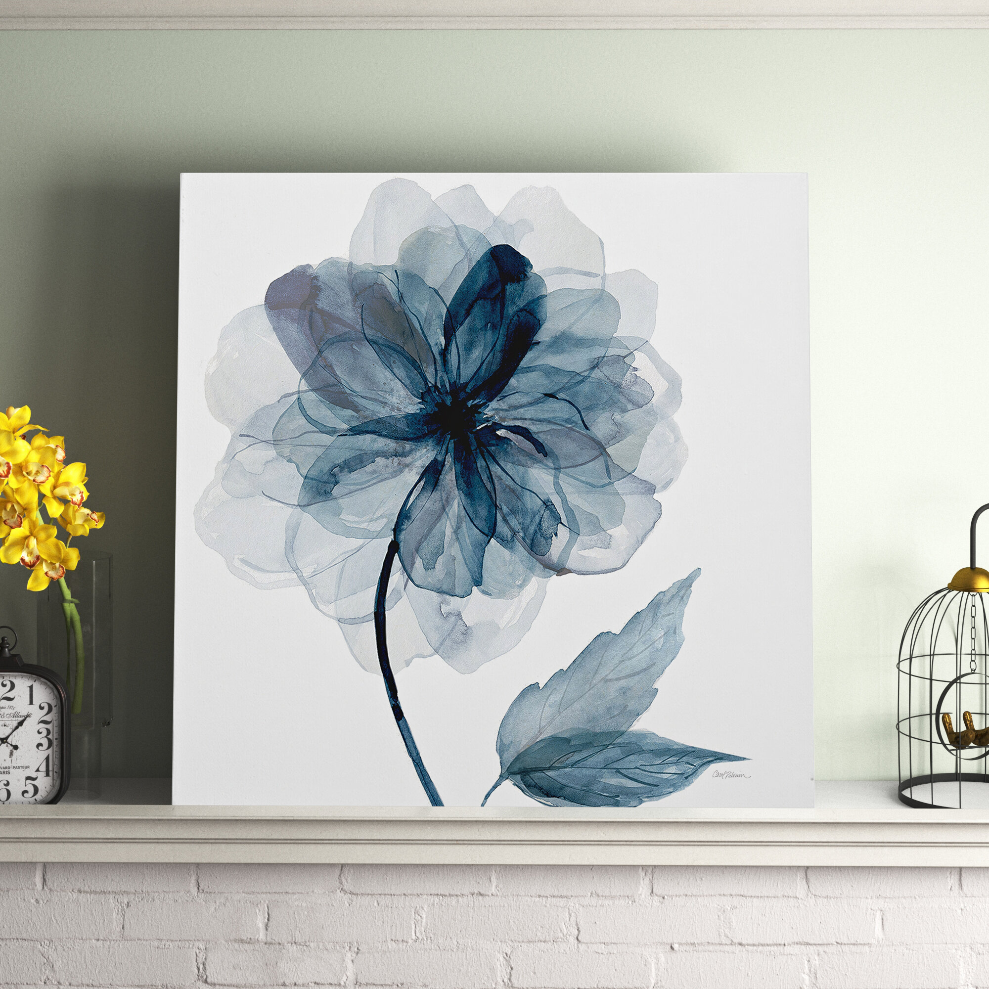 Andover Mills Indigo Bloom I - Print on Canvas & Reviews | Wayfair