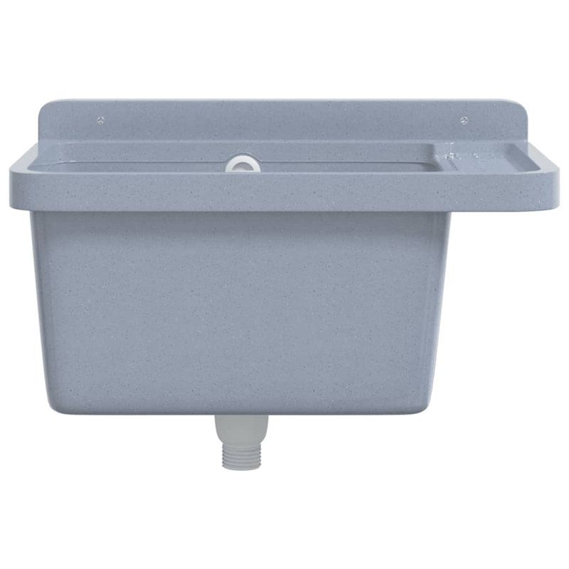 Belfry Bathroom Langlois Resin Sink, Grey, 24cm H x 35cm W x 50cm D