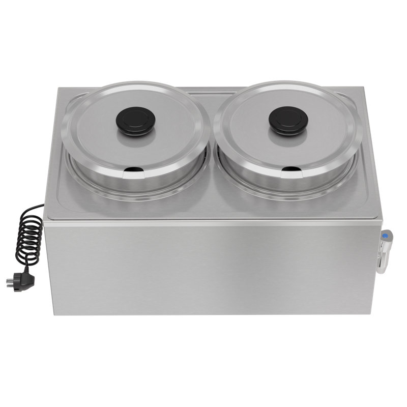 8 pintes Chauffe-plat électrique à deux casseroles avec robinet, CFW-4T