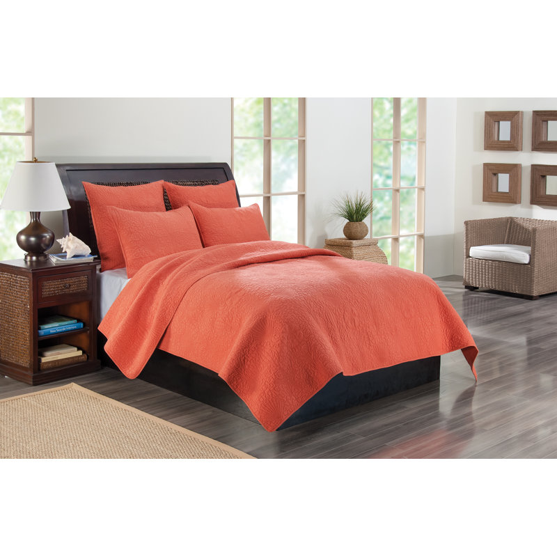Ensemble de courtepointe Kahlua, Courtepointe pour lit simple + 1 taie décorative, Moka