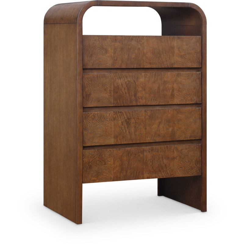Commode en placage de frêne et de chêne Giada, Brun