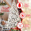 Arbre de Noël floqué pré-éclairé avec lumières blanches chaudes, pointes en PVC, fil mémoire dépliable automatiquement, support facile à assembler et support en métal stable - décor des Fêtes enneigé-614546152