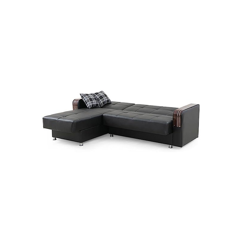 Canapé modulaire réversible Chelita , Noir