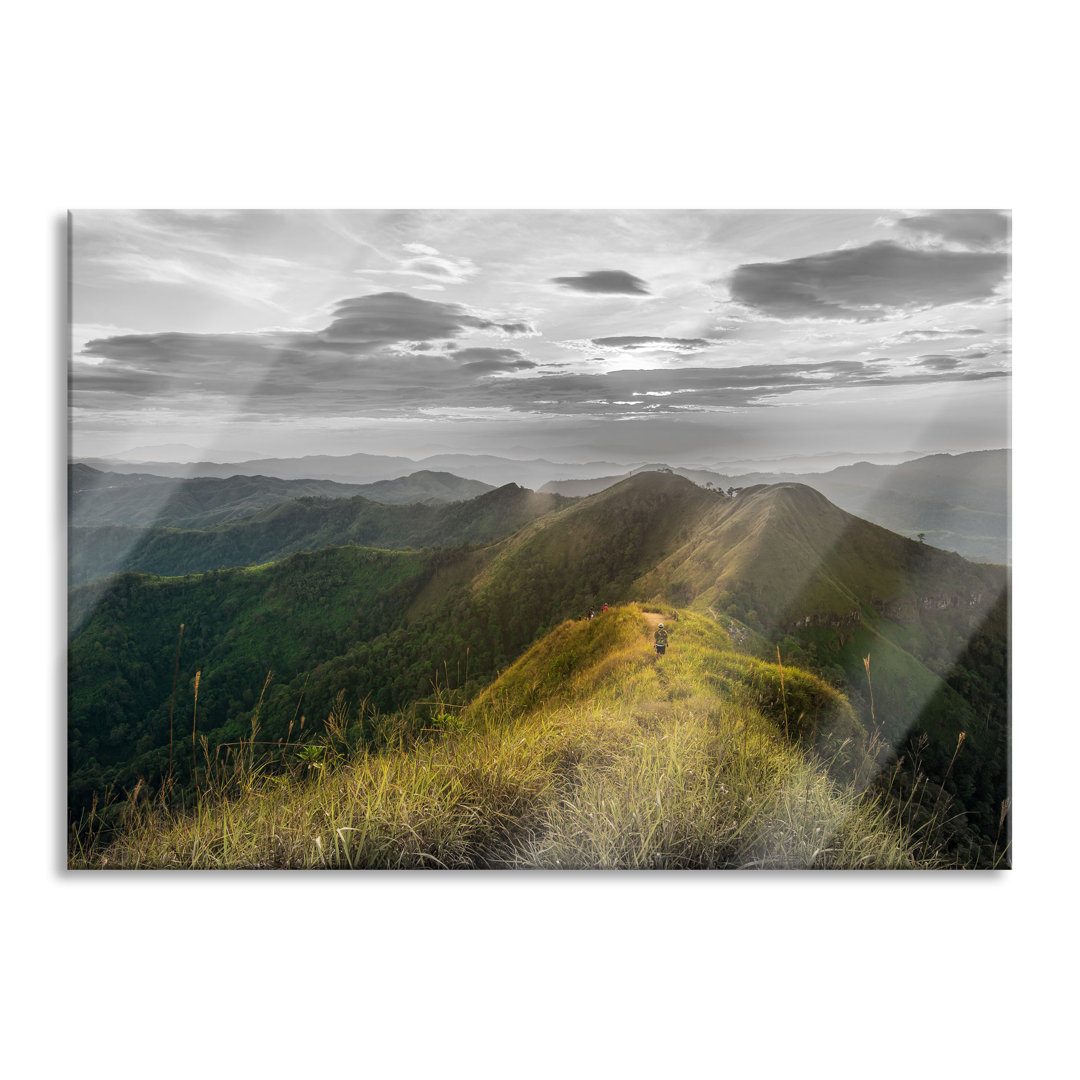 Leinwandbild Mountain Range at Sunset