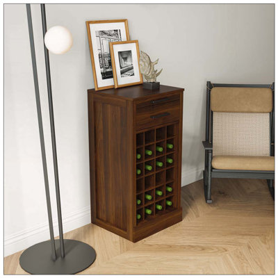 Armoire à vin noire modulaire avec tiroir et armoire