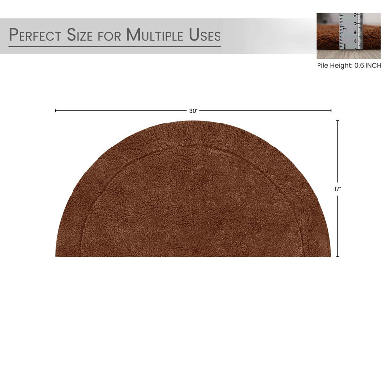 Tapis pour salle de bain Candeloro Slice 17 po x 30 po, Chocolat