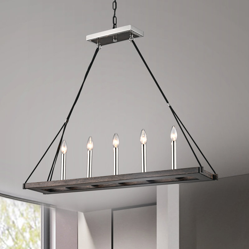 Dines 5 - Light Dimmable Square / Rectangle Chandelier