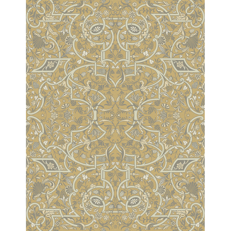 Yuki Osada Damask Wallpaper Double Roll by Yuki Osada, Terracotta