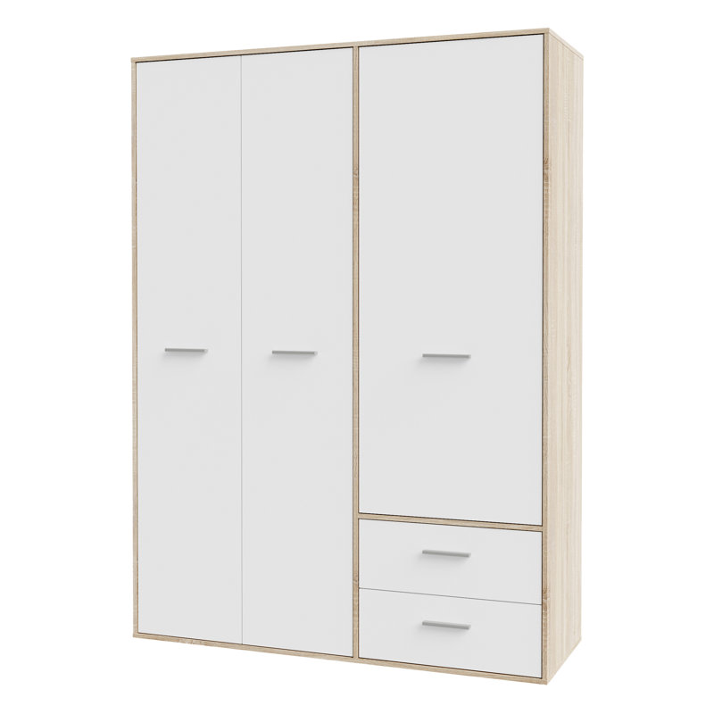 Mokkaro Manufactured Wood Wardrobe, Light oak