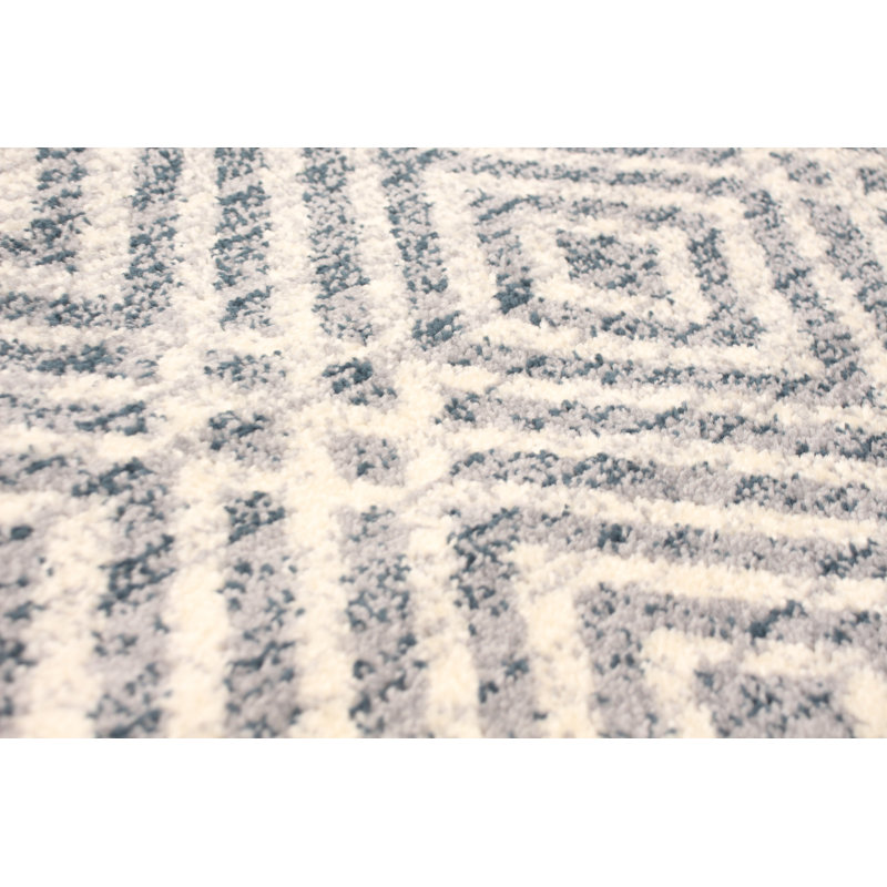Salih   Geometric Indoor Rug, Rectangle 7'10" x 10'2"