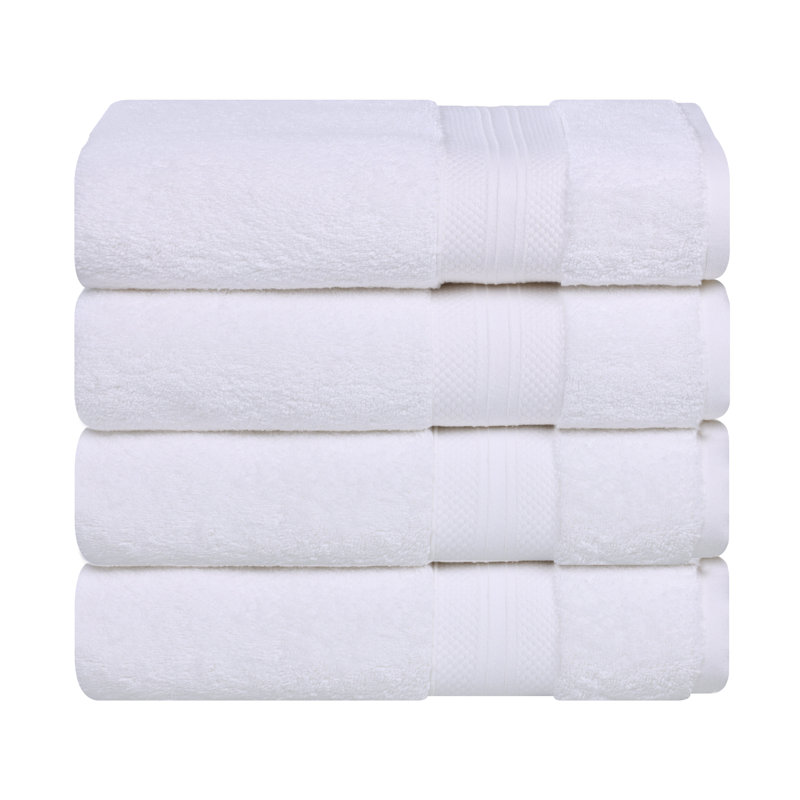 Ensemble de serviettes de bain 100% coton Aria, Blanc