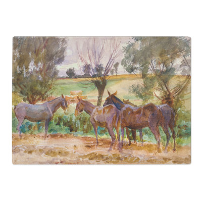 Mules and Donkeys by John Singer Sargent Chopping Board