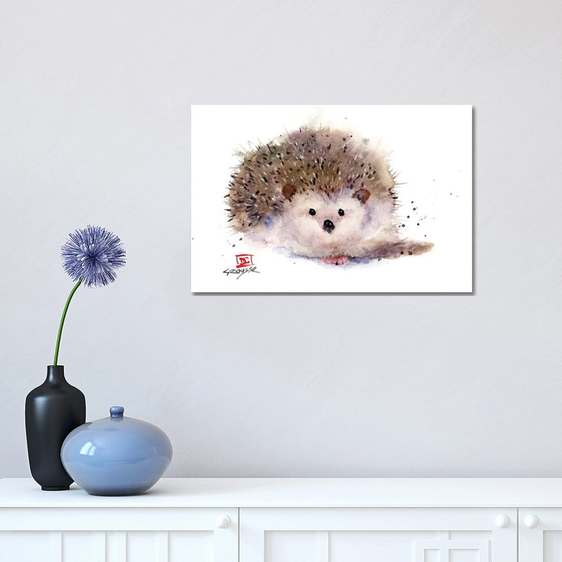 Hedgehog - Wrapped Canvas Print, 30.48cm H x 45.72cm W