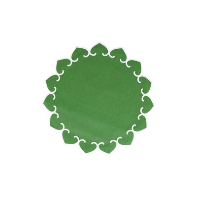 Tessuti Round Placemats With White Stitching - Set Of 4