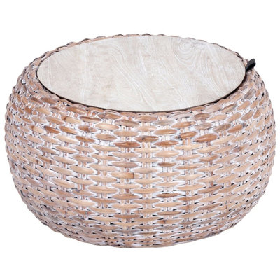 Klarysa Drum Coffee Table with Storage