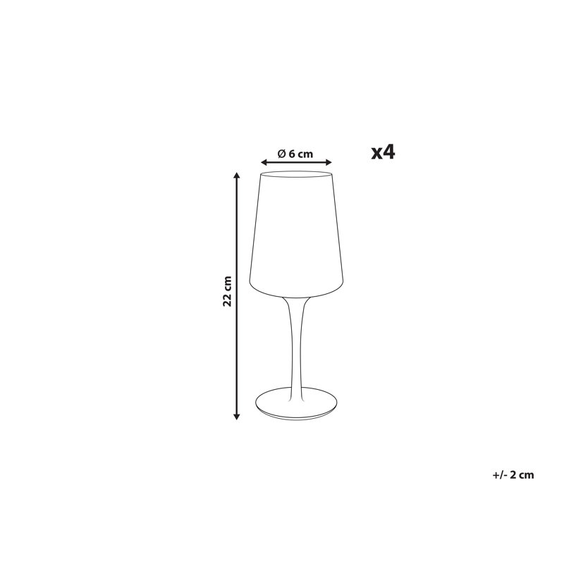 Dectrick 360ml Handmade White Wine Glass Set