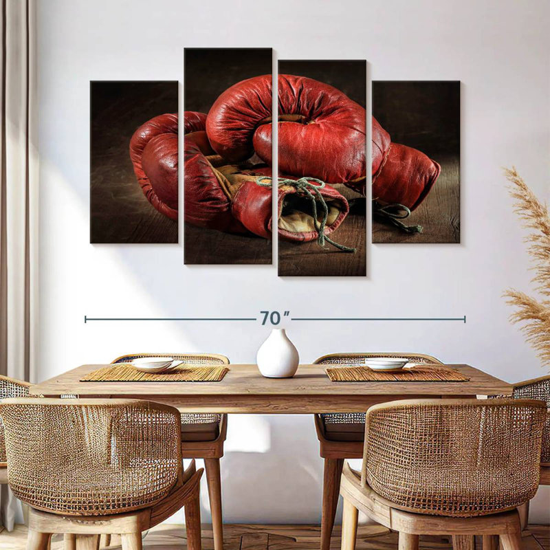 Red Leather Boxing Gloves