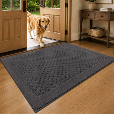 Tapis de porte anti-salissures, tapis d'entrée antidérapant lavable à la machine, paillasson pour chien, tapis de porte avant intérieur, tapis d'entrée super absorbant
