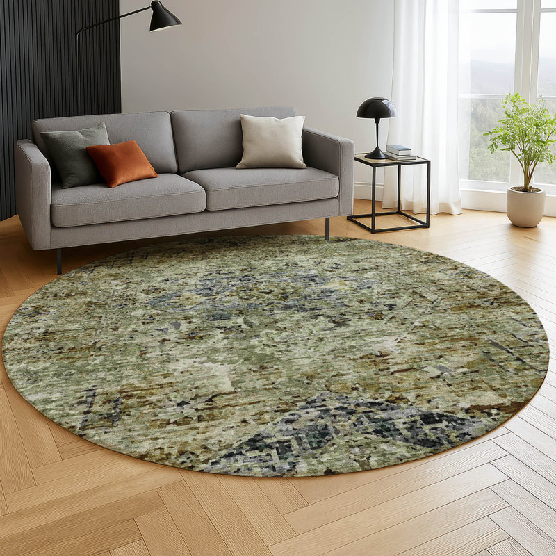 Tapis de qualité supérieure Mayfield Global, Aloès, Rond 8 pi