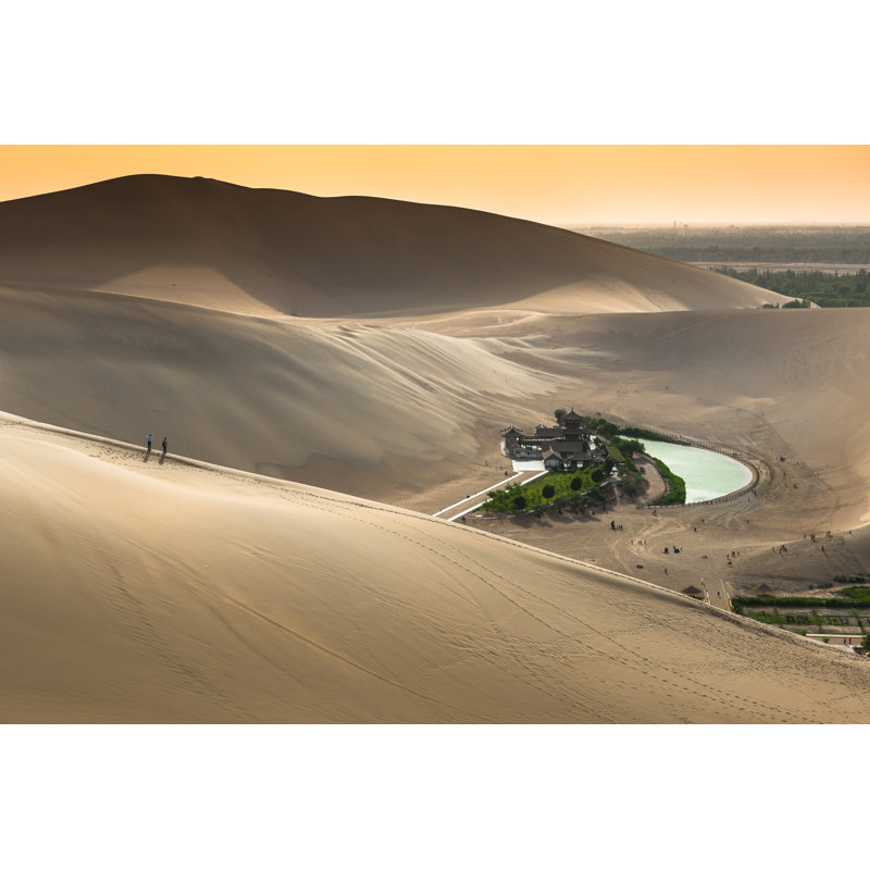 Dunhuang Crescent Lake by Rat0007 - Wrapped Canvas Print, 30cm H x 46cm W