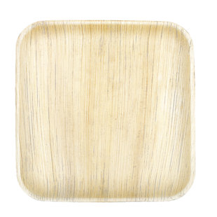 Assiettes compostables carrées écologiques 10 po (4 x 25 pièces)