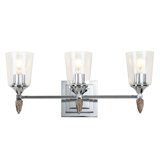 Vetiver Light Vanity In Silver With Gold Accents