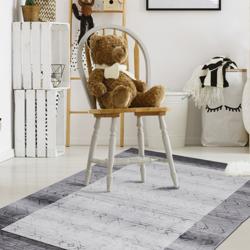 Stanlee Washable Geometric Rug, Runner 2' x 6'