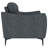 Okeshi Upholstered Sloped Track Arm Loveseat Charcoal