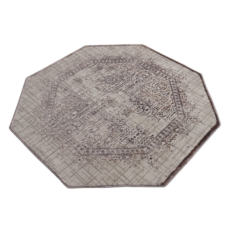 Alissa Abstract Indoor Rug, Octagon 4' x 4'