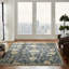Maalak Wool Flroal Area Rug in Navy-1350380321