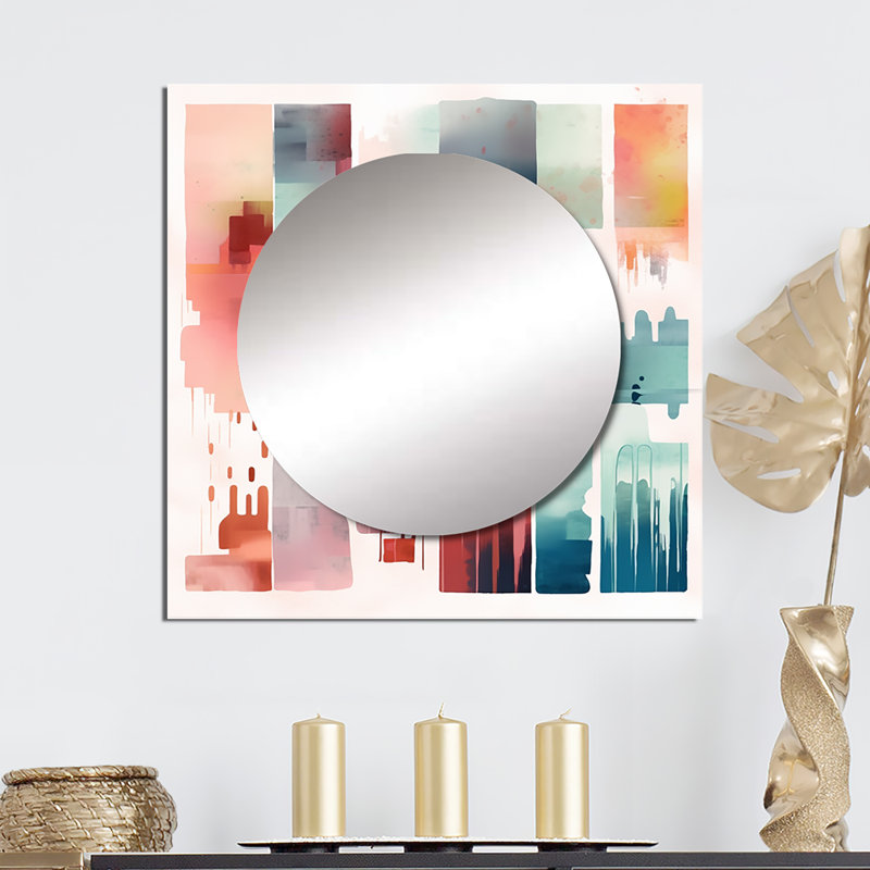 Romeyn - miroir mural géométrique moderne pour chambre à coucher, 29 po x 29 po