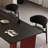 Modern Rectangular Red And Black Dining Table Set-112775414-112775415