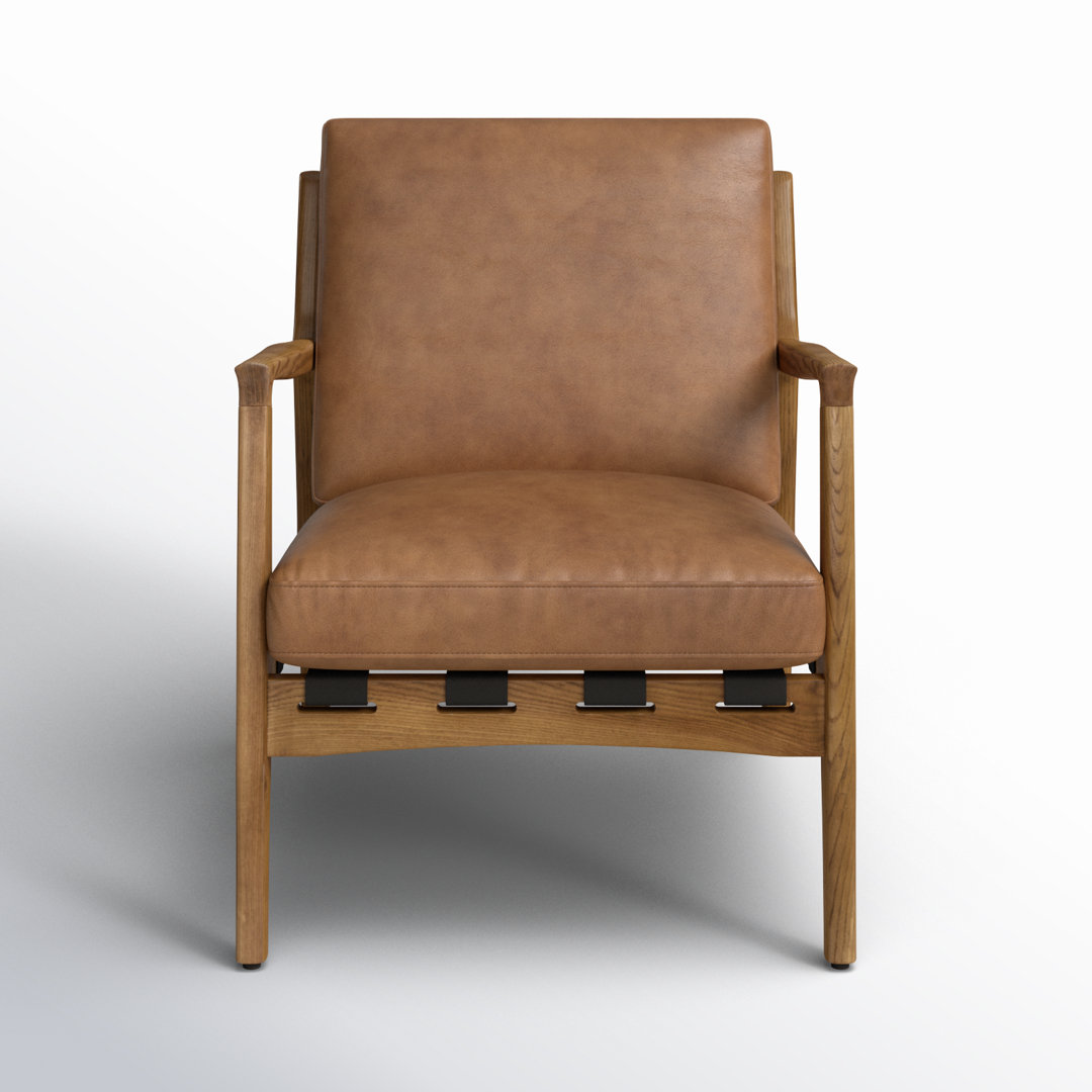 Vanderbilt 28" Wide Top Grain Leather Armchair AllModern Leg