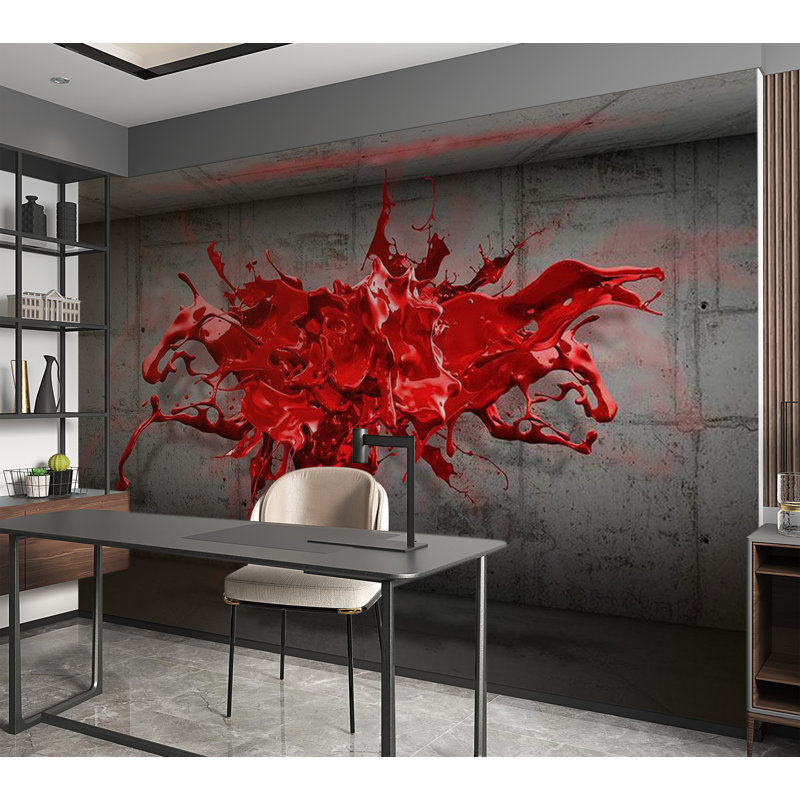 Murale Aramais, Rouge, L 96 po x l 137 po