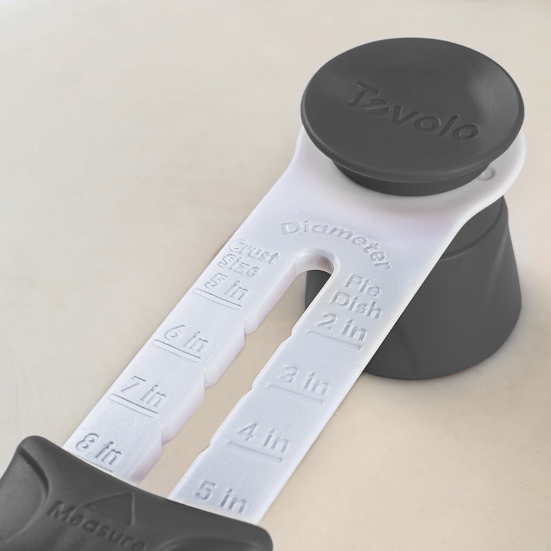 Tovolo Precision Pie Crust Cutter With Measurement Guide, Nylon Pastry Wheel With 4 Edge Designs, Perfect Pie Crust Baking Tool, Dishwasher-Safe Pastry Accessory