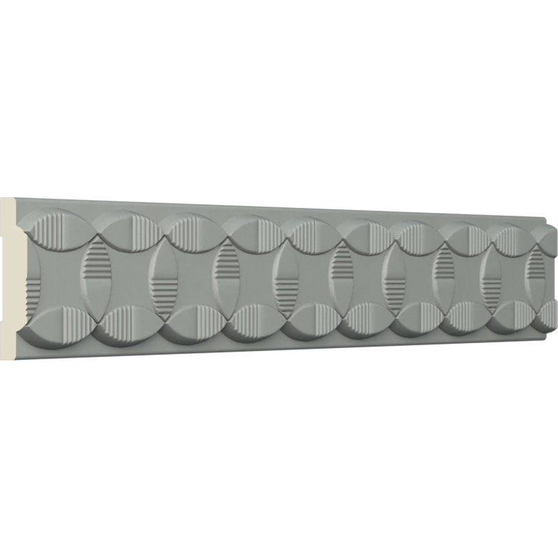 Cole Gray Polyurethane Decorative Chair Rail Moulding 2-Pack