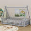 Lit de sol en forme de tente, lit avec garde-corps-868018820