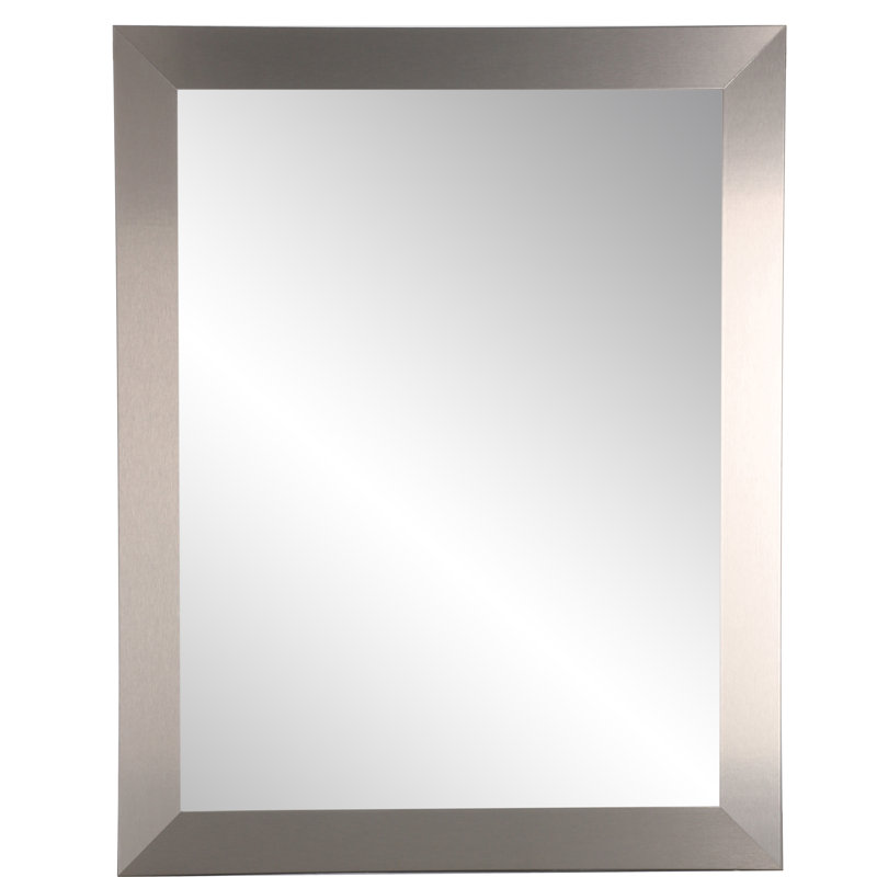 Miroir mural Drishya, 36 po x 32 po, Argent