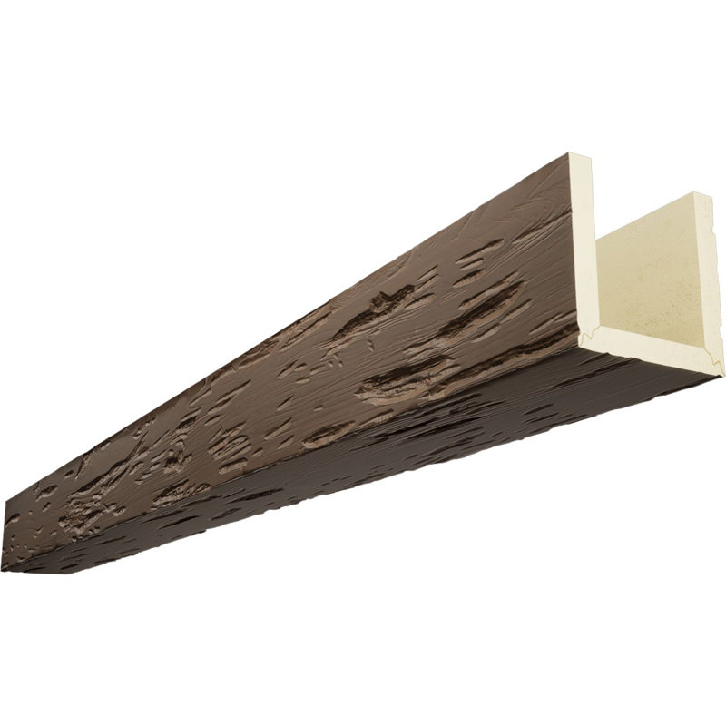 Poutre de plafond 3 côtés Pecky Cypress Endurathane, H 8 po x l 8 po, Écorce de cèdre, 10'L
