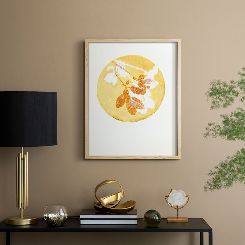 Keep it Simple Framed Print - Solid Wood, 15" H x 12" W, Natural