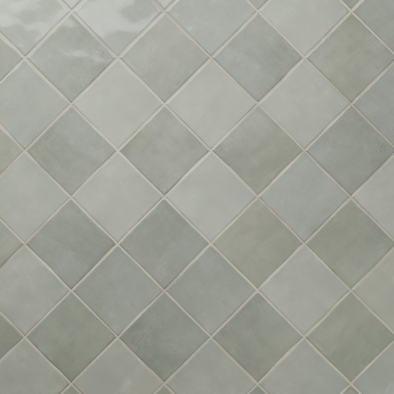 Renzo Jade 5 in. x 5 in. Glossy Ceramic Wall Tile, Jade